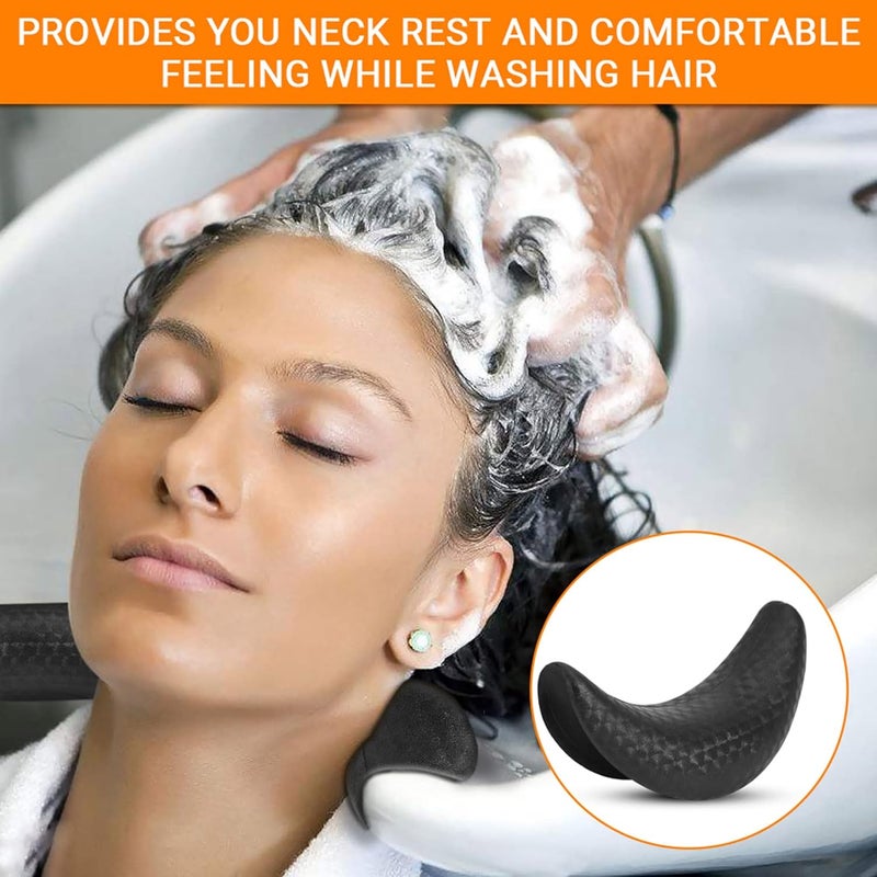 Salon Neck Rest Pillow, Ceramic Basin Washbasin, PVC Large Bent Neck Pillow, Replacement Shampoo Bowl for Salon, Styling Salon Beauty Supplies - Image 2