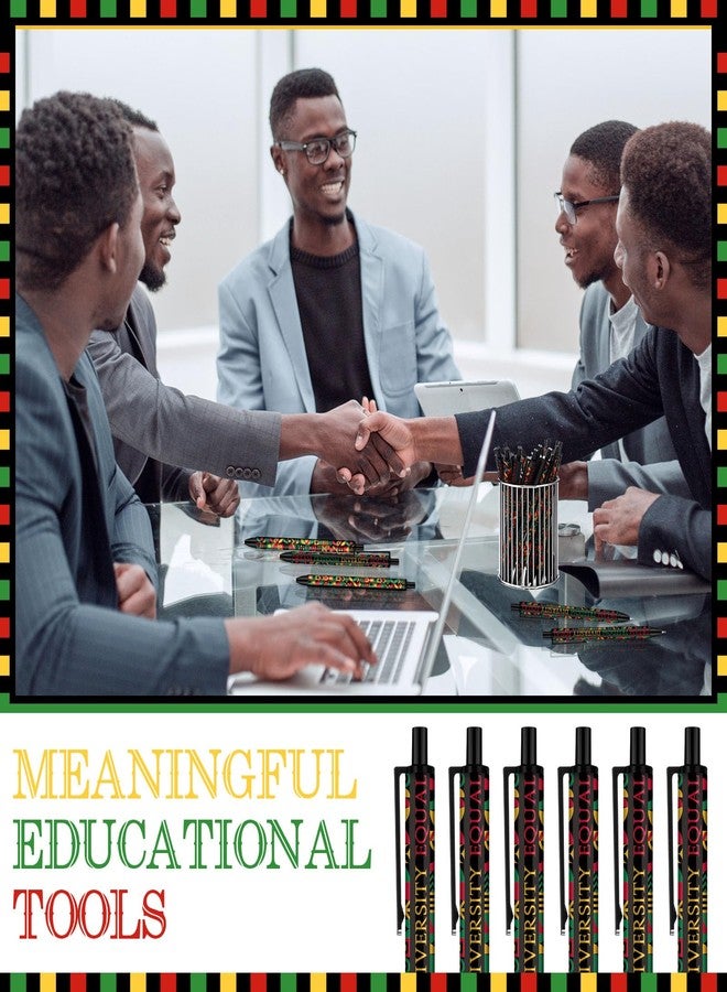 Sinload 100 Pcs Inspirational Juneteenth Day Ballpoint Pens Bulk Geometric Dream Freedom Diversity Equal Pens African American Independence 1865 Party Supplies Prizes for Student Teacher Office School - Image 5