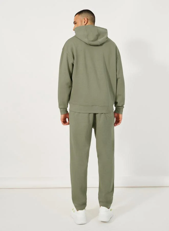 Styli Chicago Print Oversized Hoodie & Open Hem Joggers Co-Ords