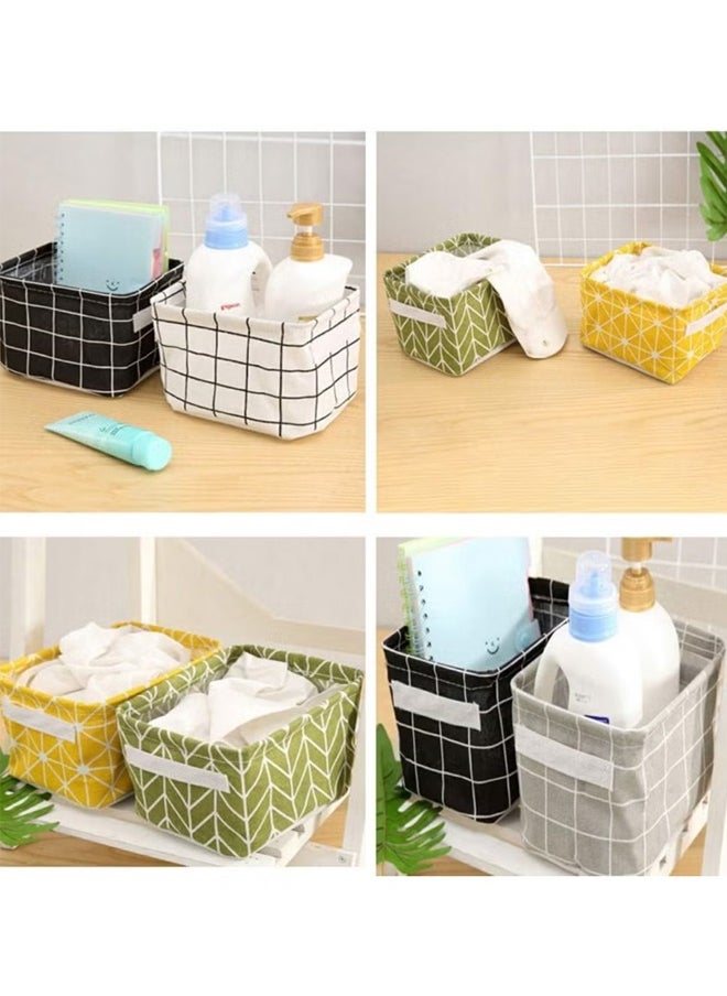 Generic 4 Pieces Foldable Storage Basket Set - Waterproof Oxford Fabric Collapsible Design for Clothes, Lingerie, Toys & Household Clutter - 4 Colors, Space-Saving Organizer for Closet, Bathroom  - Image 3