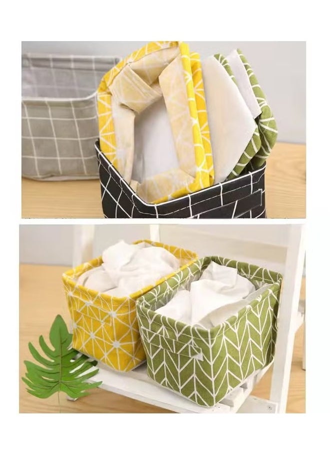 Generic 4 Pieces Foldable Storage Basket Set - Waterproof Oxford Fabric Collapsible Design for Clothes, Lingerie, Toys & Household Clutter - 4 Colors, Space-Saving Organizer for Closet, Bathroom  - Image 5
