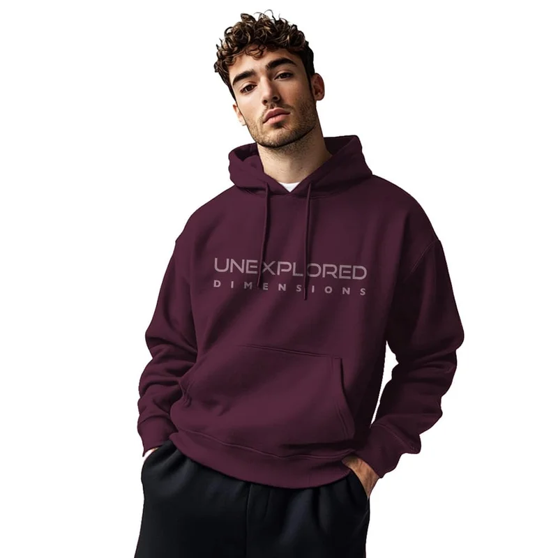 Nobero  Nobero Maroon Hoodie for Men for Men | Best Price UAE