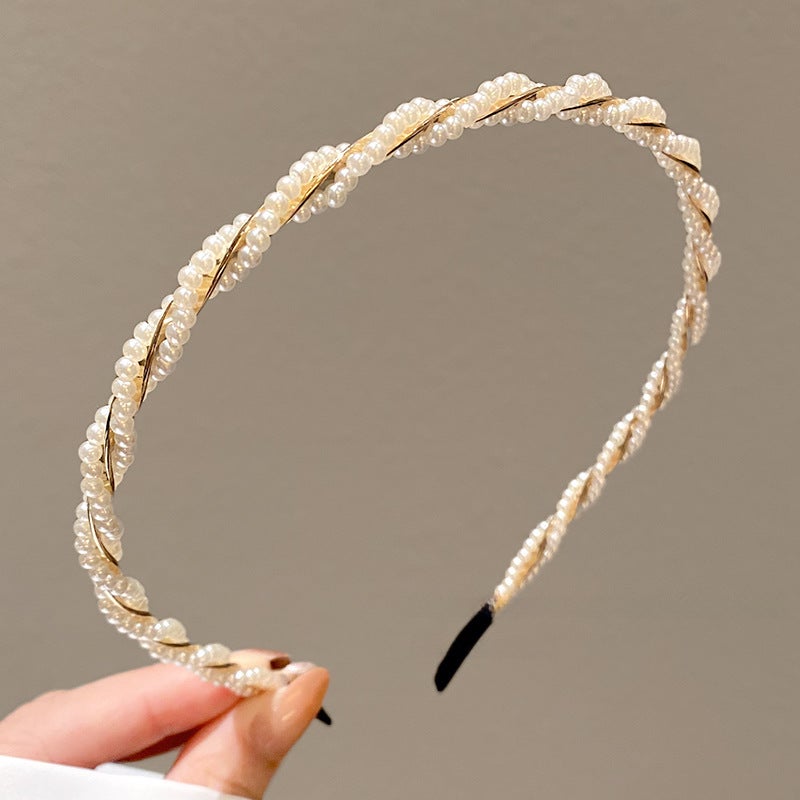 Generic Kids Pearl Headband Princess Elegant Hairband 5# twist