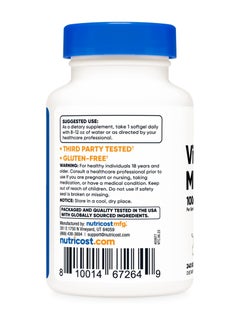 Nutricost Vitamin K2 MK-7 100 mcg Per Serving, 240 Softgels 240 Serving -Dietary Supplement  - Image 4
