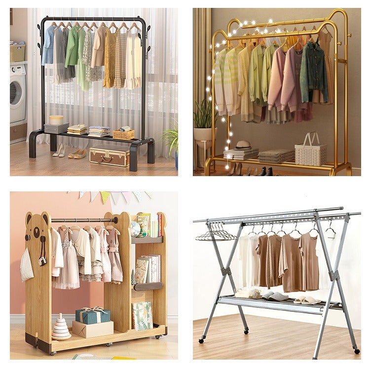 Peva Floor-Standing Clothes Hanger Dust Cover Household Cartoon Printed Space Bear Pattern Clothes Dust Cover Storage - Image 5