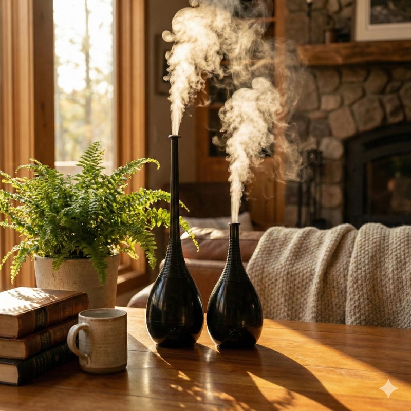 3L Humidifier Essential Oil Diffuser, 360° Ultra Quiet Nozzle, Color Changing, Auto Shut-Off and Light, Last Up to 24 Hours (3L Black Tower) - Image 3