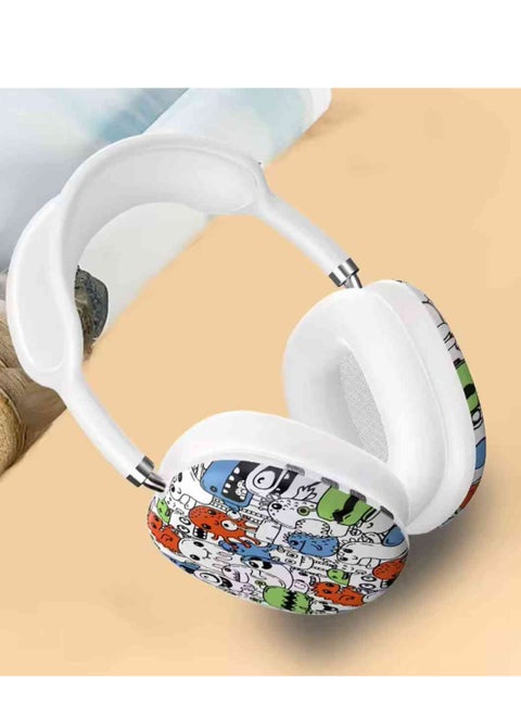 Wireless Headphone P9 Max With Hidden Mic white
