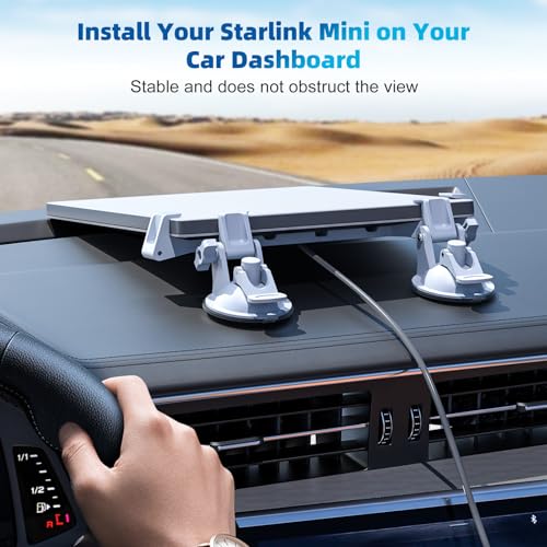 fonken Linkoostar Starlink Mini Car Mount for Dashboard, Starlink Mini Mount for Car Starlink Mini Suction Cup Mount for Dashboard & windshield Suitable for Most Vehicles and Ensures Stable Satellite Signal - Image 3