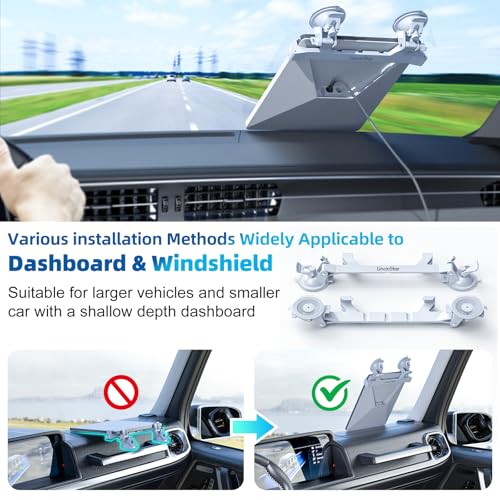 fonken Linkoostar Starlink Mini Car Mount for Dashboard, Starlink Mini Mount for Car Starlink Mini Suction Cup Mount for Dashboard & windshield Suitable for Most Vehicles and Ensures Stable Satellite Signal - Image 4