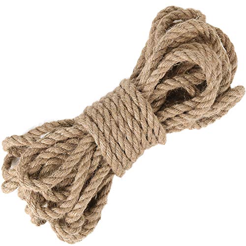 Tenn Well 12mm Jute Rope, 33 Feet Heavy Duty and Thick Rope Twine for Crafting, Gardening, Cat Scratching Post, Home Decoration - Image 4