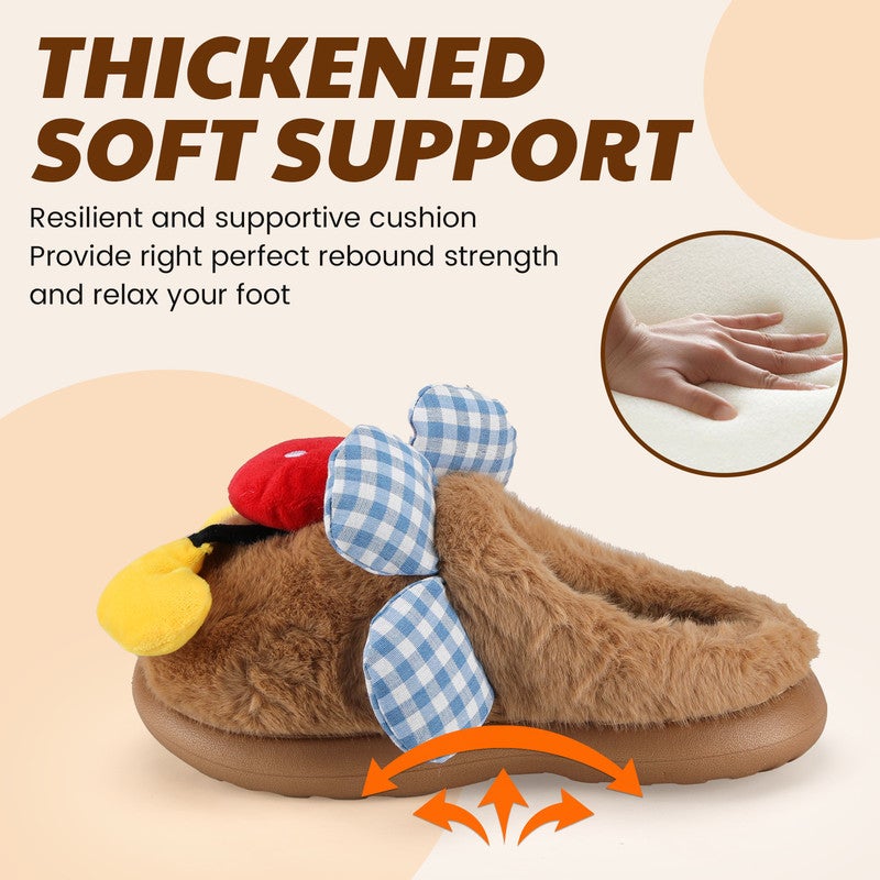 Lucky Kids Cozy Plush Fuzzy Slippers for Women and Men - Soft Warm Indoor/Outdoor House Shoes with Non-Slip Sole - Comfortable Winter Gift Idea (Sizes 36-41) - Image 3