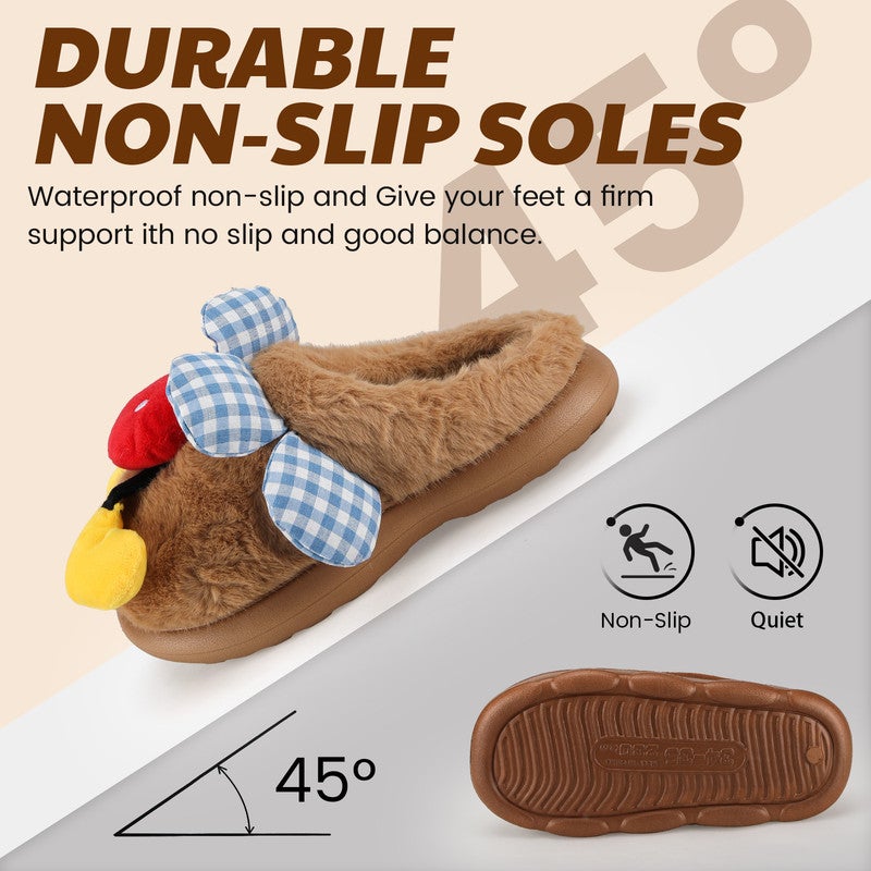 Lucky Kids Cozy Plush Fuzzy Slippers for Women and Men - Soft Warm Indoor/Outdoor House Shoes with Non-Slip Sole - Comfortable Winter Gift Idea (Sizes 36-41) - Image 4