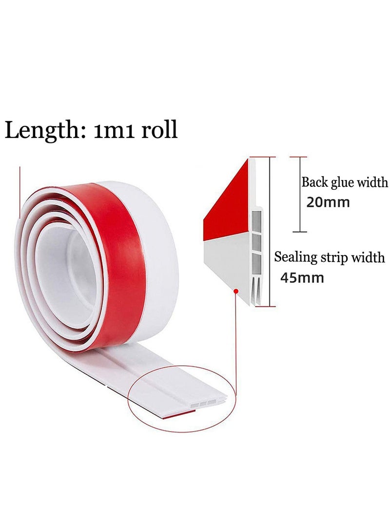 Sealing Strip At The Bottom Of The Door Seam, Windshield Under The Door, Strong Adhesive Rubber Strip At The Bottom Of the Door Seam, And 1M Wind, Dust, Insect, And Acoustic Door Stop For Wooden Doors - Image 2