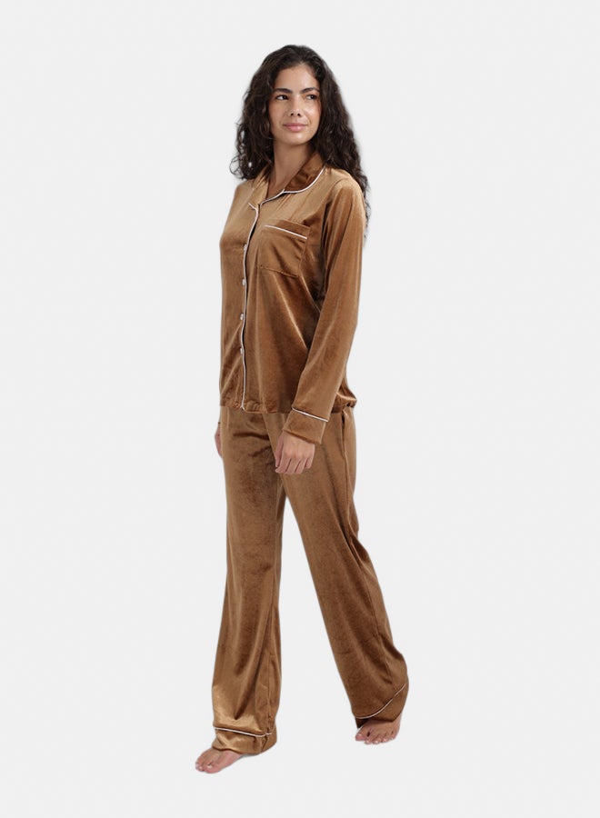 Carina Classic Velvet Pyjama Set - Image 3