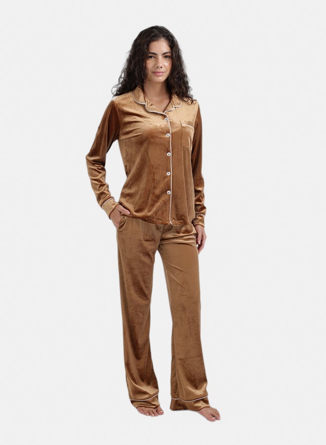 Carina Classic Velvet Pyjama Set - Image 2