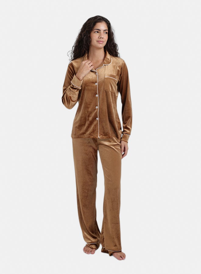 Carina Classic Velvet Pyjama Set - Image 1