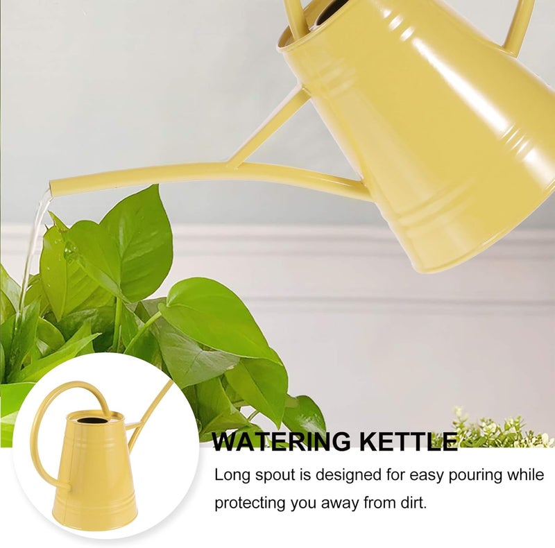 comfrt Watering Cans with Handle Long Spout Watering Can for Succulents Bonsai Catus Garden Plants and Potted Flower Gardening Tool Yellow 2.2L - Image 4