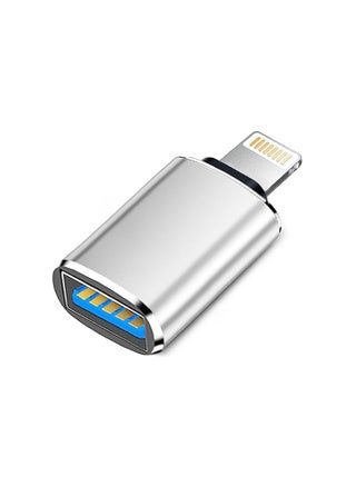 كابل محول من Lightning Male إلى USB 3.0 Female لهاتف iPhone 14 13 12 11 Xr X XS 8 7 Plus Max متوافق مع iPad Air Pro Mini (فضي) - pzsku/Z5E625792EB1B5E14D25BZ/45/_/1721474263/fda95453-2e2f-4b39-b81d-f30ea890e202