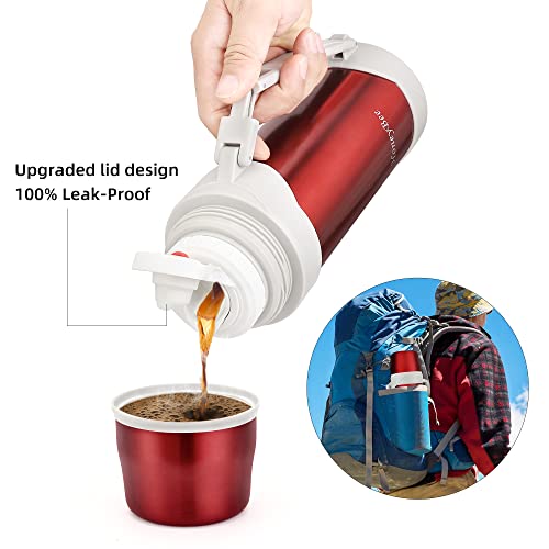 HoneyBee Coffee Thermo Keeps Liquid Hot or Cold for Up to 24 Hours Thermo 41 Ounce Thermos for Hot Drinks 18/8 Stainless Steel Bpa-Free Insulated Flask,termos para cafe… - Image 5