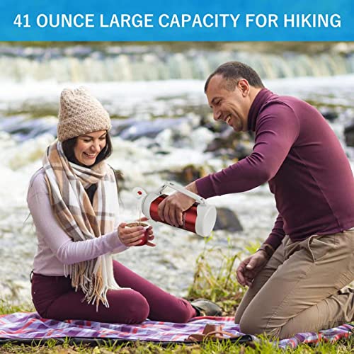 HoneyBee Coffee Thermo Keeps Liquid Hot or Cold for Up to 24 Hours Thermo 41 Ounce Thermos for Hot Drinks 18/8 Stainless Steel Bpa-Free Insulated Flask,termos para cafe… - Image 3