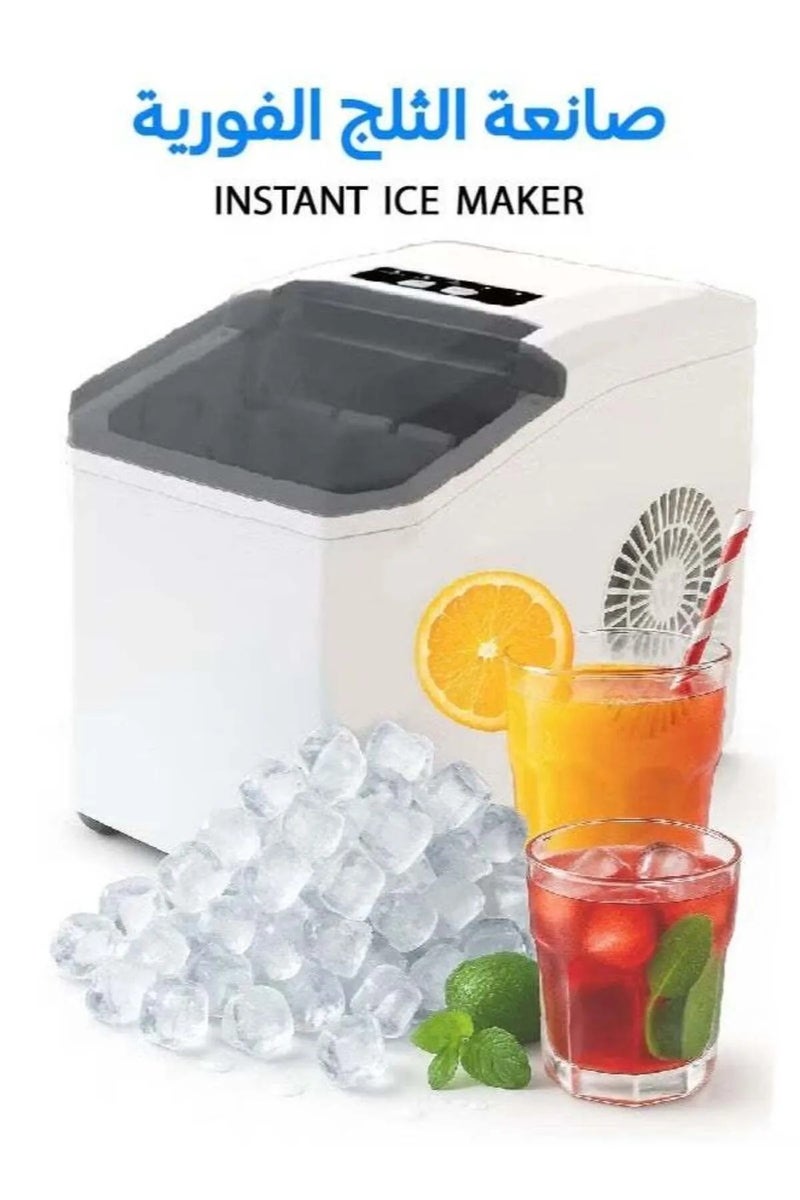 Denx Enjoy fresh ice anytime! Denx DX2051 Ice Maker delivers up to 12kg/day with 9 cubes ready in just 10 minutes. Sleek design and 1.3L water tank. - Image 2