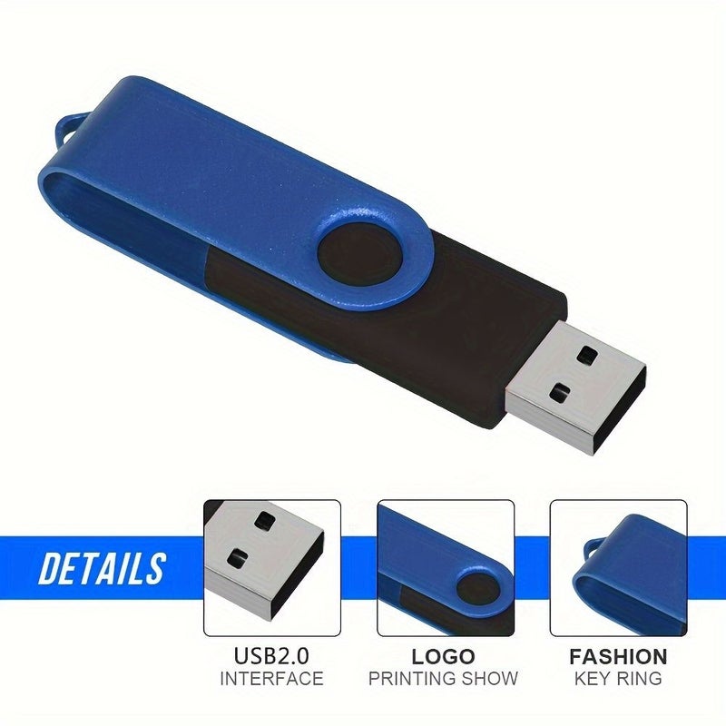 ذاكرة فلاش USB سعة 128 ميجابايت USB 2.0 عالي السرعة محرك أقراص معدني U ديسك للكمبيوتر المحمول الجهاز اللوحي الهاتف المحمول مشغل الصوت في السيارة وحدة التحكم في الألعاب - Image 3