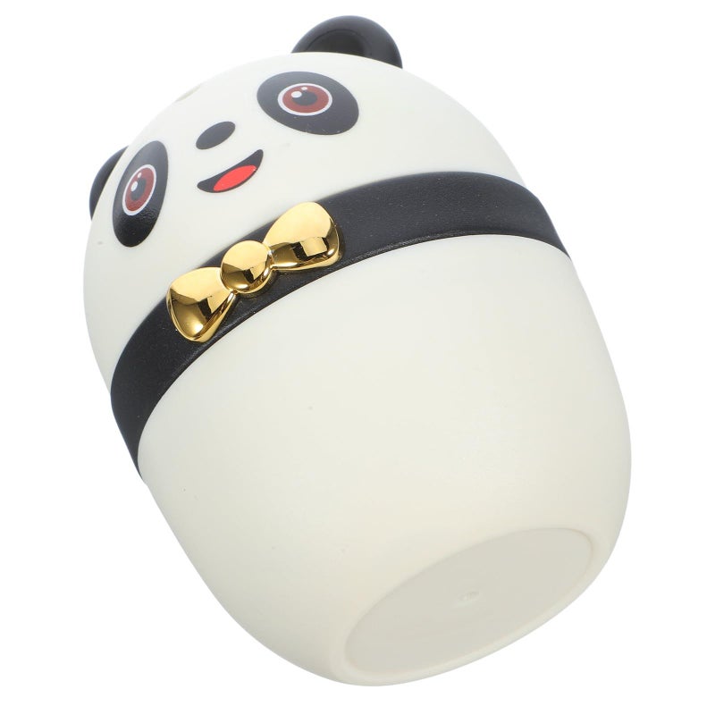 Panda Cartoon Toothpick Holder Pressing Type With Lid Kitchen Dining Portable Household Organizer Black White - Image 2