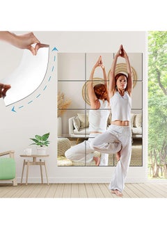 Generic 4 Piece Thickeness Frameless Full Body Mirror Tiles For  Bedrooms Full Length Mirror Wall Mounted For Decorative Wall Sticker Non-Breakable Acrylic Mirror  - Image 4