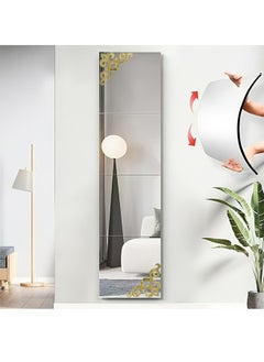 Generic 4 Piece Thickeness Frameless Full Body Mirror Tiles For  Bedrooms Full Length Mirror Wall Mounted For Decorative Wall Sticker Non-Breakable Acrylic Mirror  - Image 1