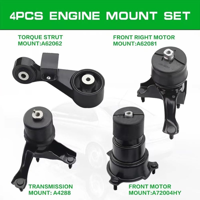 loongrie Engine Motor and Transmission Mount Kit for 2012-2017 Camry 2.5L Automatic Transmission - Set of 4 - Image 2