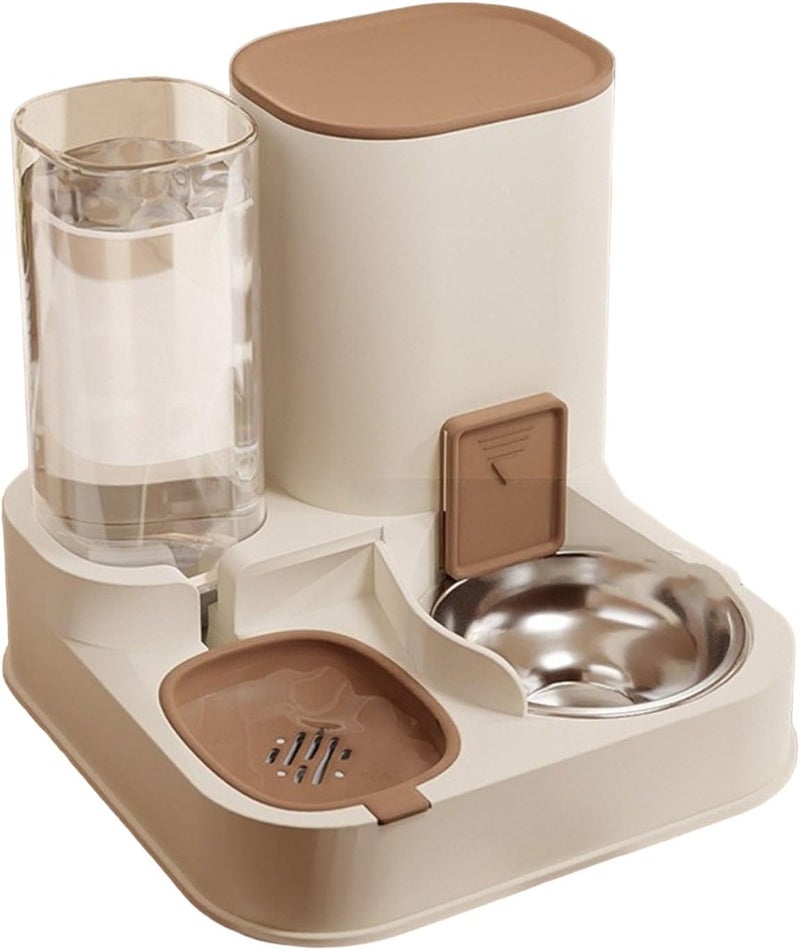 Cats Feeders and Water Dispenser 2 in 1 Pet Automatic Water Dispenser Pet Food Storage for Small Dog Puppy Cats - Image 1