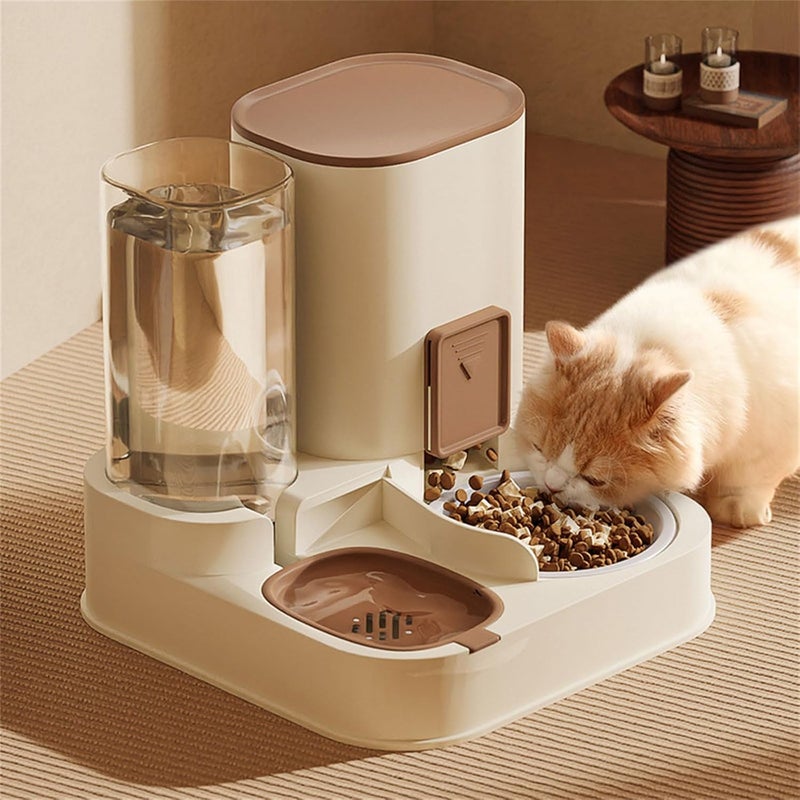 Cats Feeders and Water Dispenser 2 in 1 Pet Automatic Water Dispenser Pet Food Storage for Small Dog Puppy Cats - Image 2