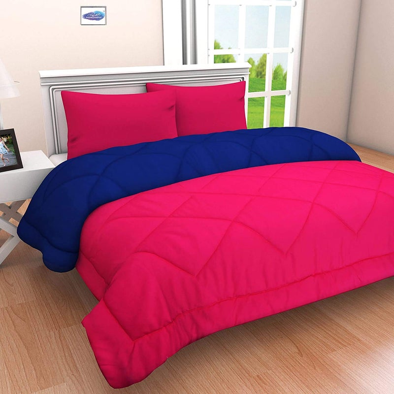 SVT Microfiber 200TC Comforter Single Bed_Blue Pink - Image 2