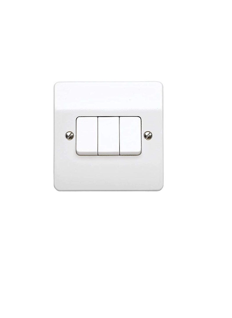 MK MK K4873SAWHI Plate Switch, 3 Gang 2-Way SP  - Image 3