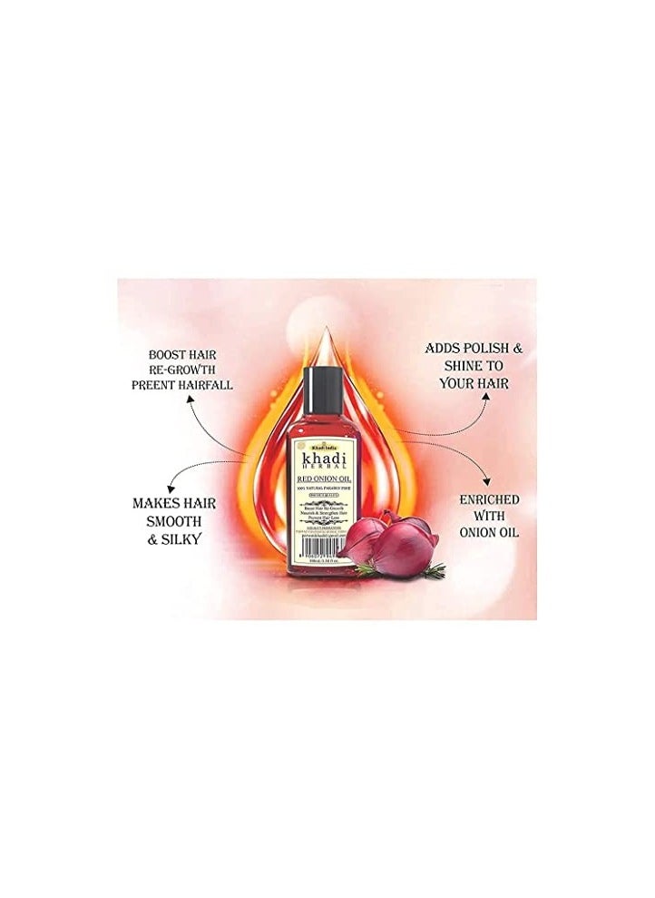Khadi Natural Herbal - Khadi Natural Herbal Natural Red Onion Oil For Hair Growth (Pack Of-1) - Image 1