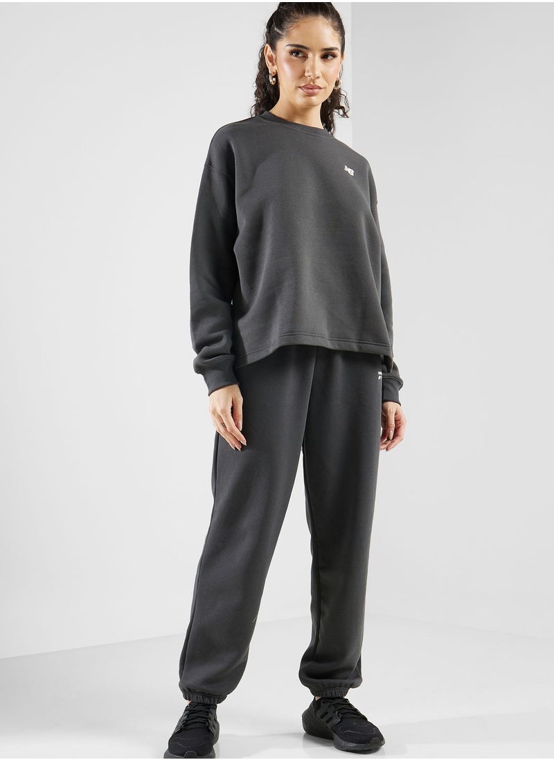 New Balance - Linear Heritage Brushed Back Fleece Sweatpants - Image 1