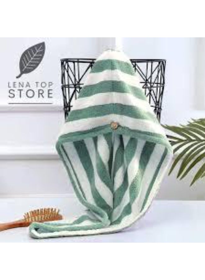 Microfiber Hair Towel – Green - Image 2