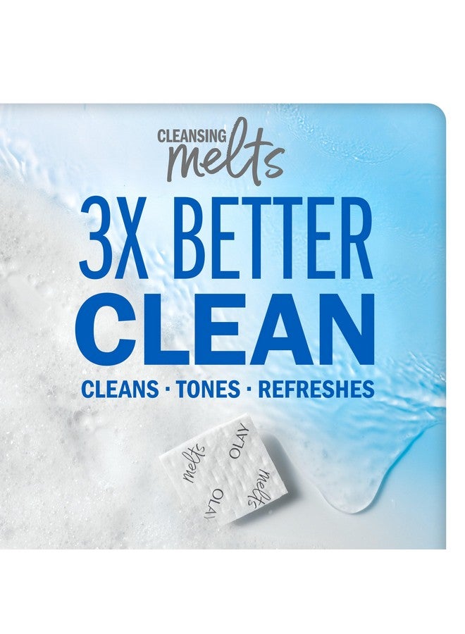 Olay Cleansing Melts + Vitamin C Face Cleanser 64 Ct. Total (2 X 32 Ct.) Wateractivated Face Wash Cleans Tones And Refreshes Skin - Image 3