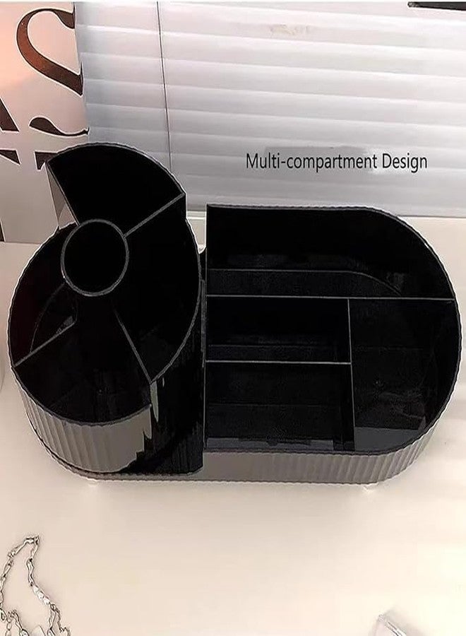 BKM Functional Cosmetic Skin Care Product Organizer Box Rotating Feature Makeup Brush Lipstick jewelry Storage Display Office and Home Desktop Table Stationary Stand - Image 5