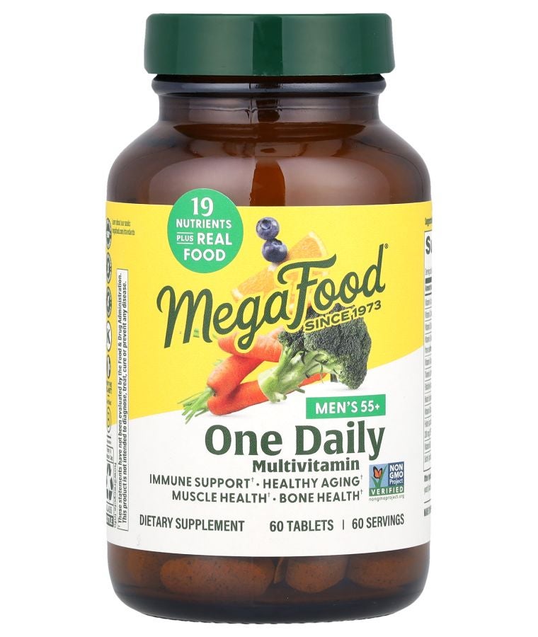 MegaFood Men's 55+ One Daily Multivitamin 60 Tablets