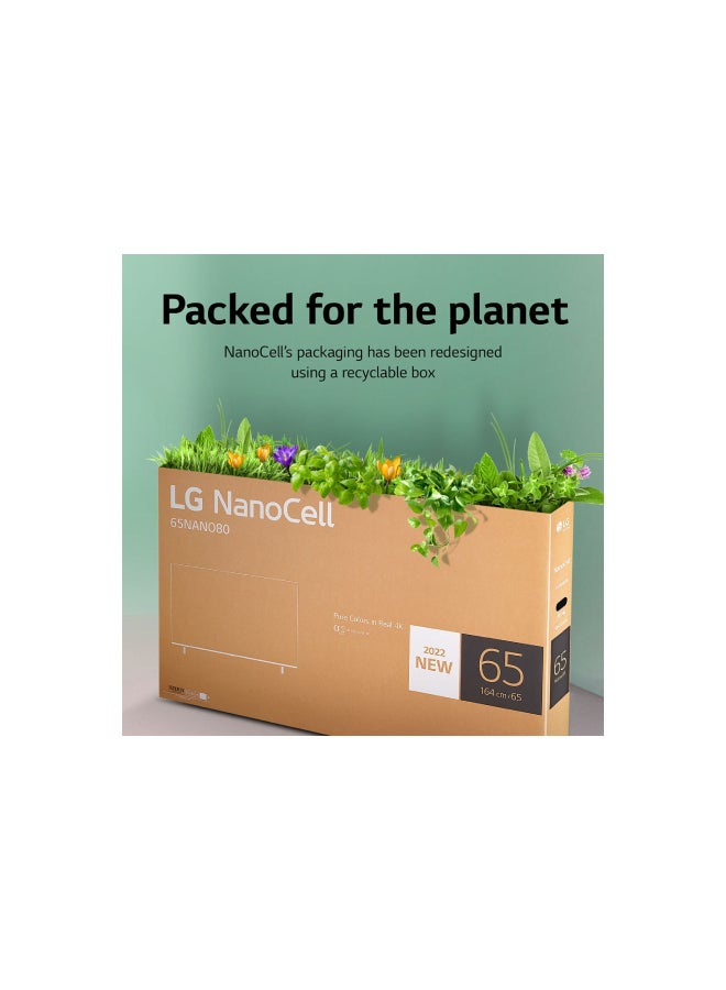 LG 55 Inch Nano Cell TV, NANO84 Series, Cinema Screen Design 4K Active HDR WebOS Smart AI ThinQ Local Dimming 55NANO846QA Black - Image 3