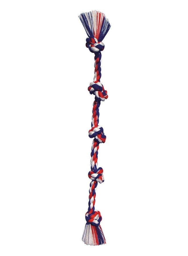 Cuddly Tails Durable 5-Knot Rope Toy for Dogs | Chew & Tug Toy for Medium & Large Breeds | Non-Toxic Cotton Rope for Strong Chewers | Teeth Cleaning Dog Toy - Image 1