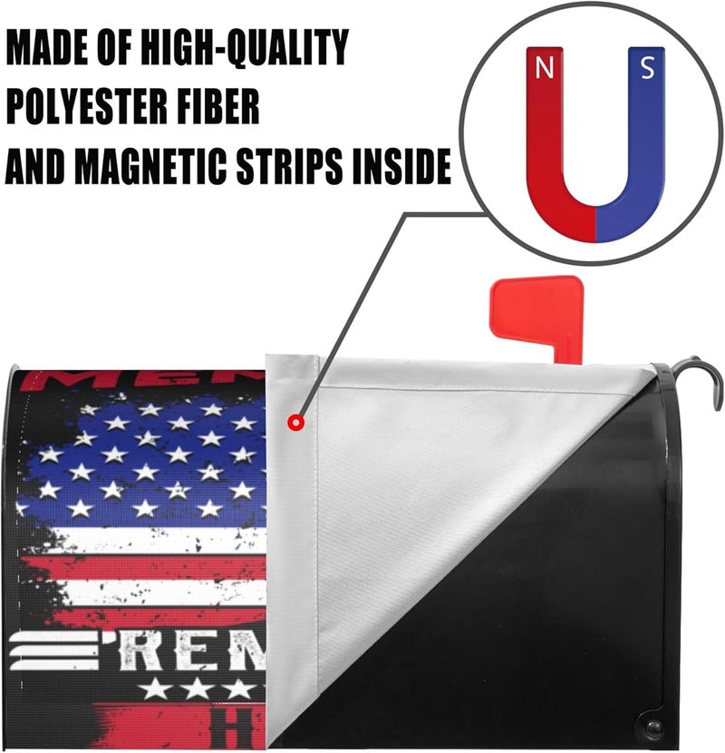 Identiy Mailbox Covers Magnetic Standard Size,American Veterans Day Remember and Honor Magnetic Mailbox Covers for Holiday Yard Decor 18"x21" - Image 4