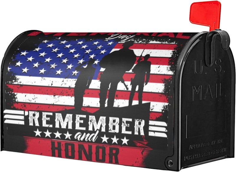 Identiy Mailbox Covers Magnetic Standard Size,American Veterans Day Remember and Honor Magnetic Mailbox Covers for Holiday Yard Decor 18"x21" - Image 1