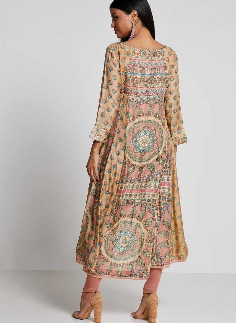 ريتو كومار طقم مطبع ( كورتي+ بنطال ليقنز ) - Image 2