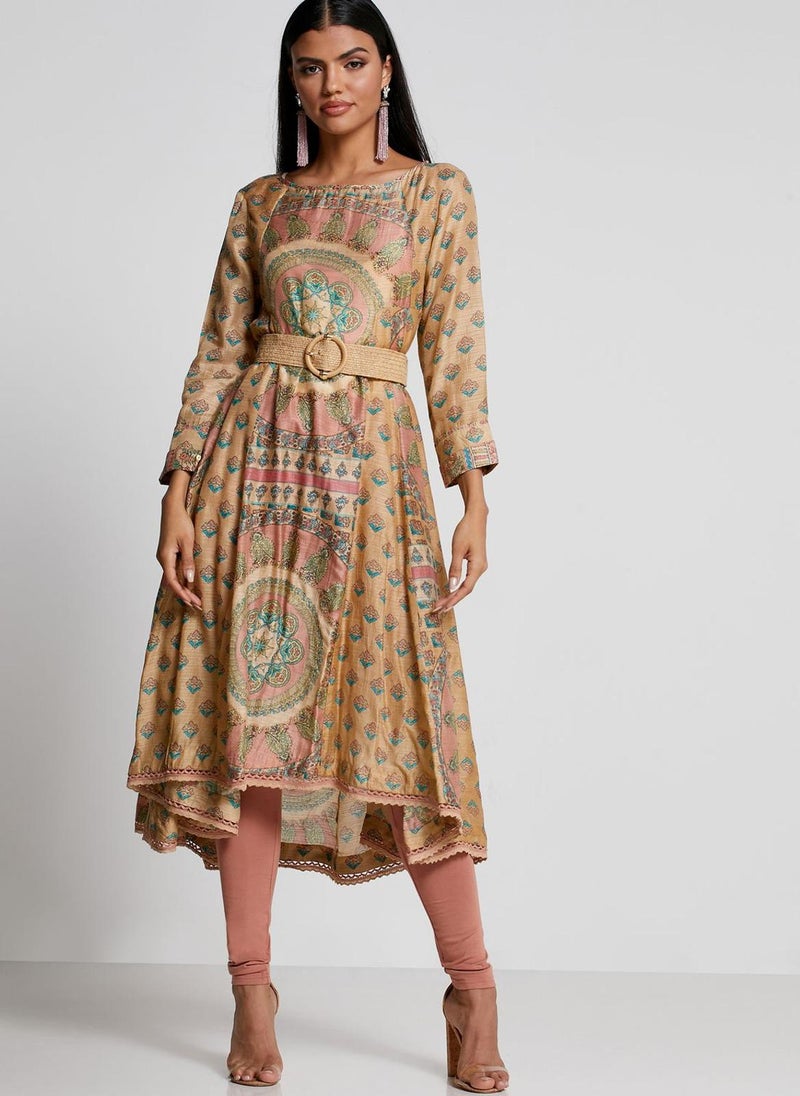 ريتو كومار طقم مطبع ( كورتي+ بنطال ليقنز ) - Image 5