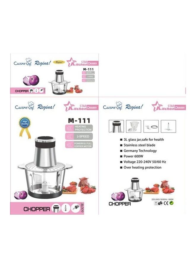 ديسيني قطاعة زجاجية 3 L 600 W M111 أسود/ فضي/ شفاف - Image 2