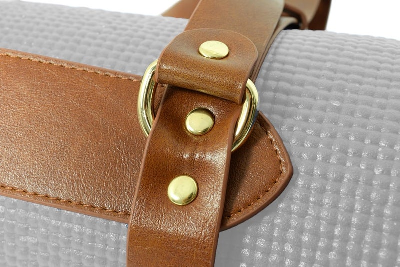 Open Road Goods Vegan Leather Yoga Mat Carrier Sling/Adjustable Blanket Strap/Faux Leather Bedroll Straps - Image 4