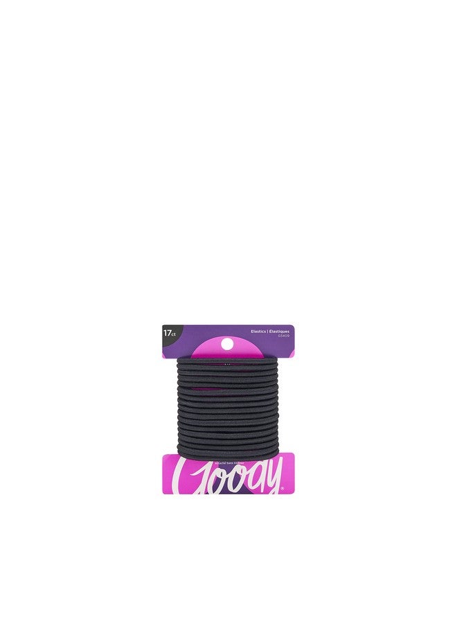 قودي  أشرطة مطاطية Goody Ouchless مقاس 4 مم سوداء، 17 قطعة - Image 1