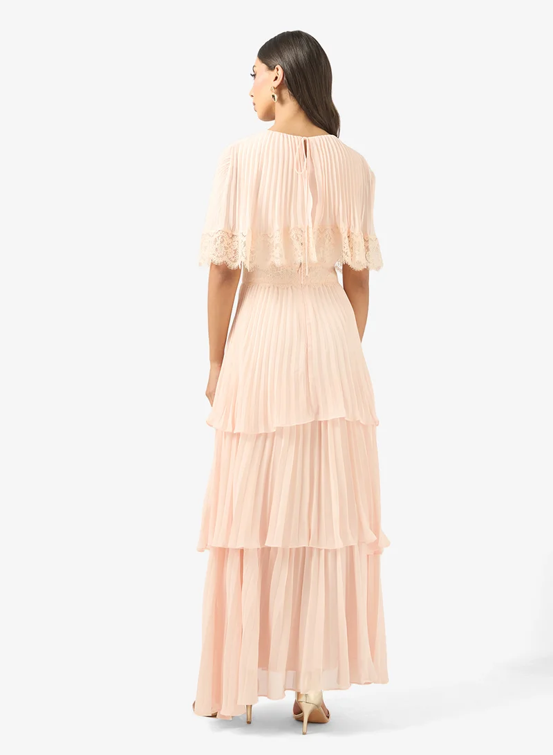 True Decadence  V-Neck Ruffle Maxi Dress for Women | Best Price UAE